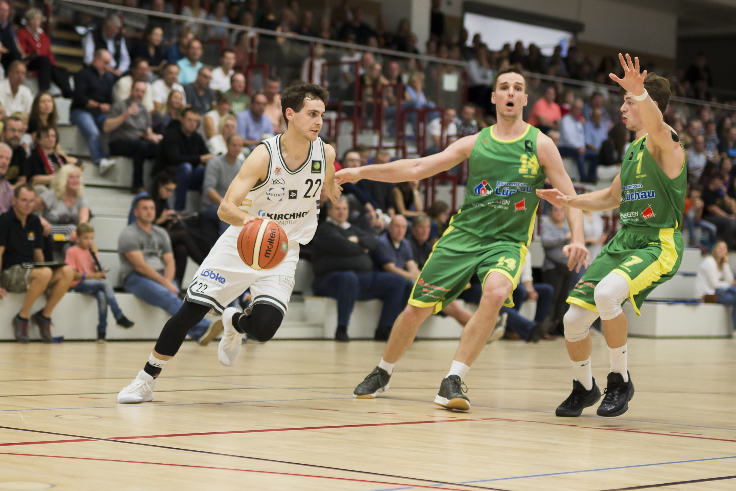 Aufbauspieler Ruben Dahmen versucht dem Kangaroos-Angriff auch gegen Münster wieder wichtige Impulse zu geben. Foto: Daniela Fett