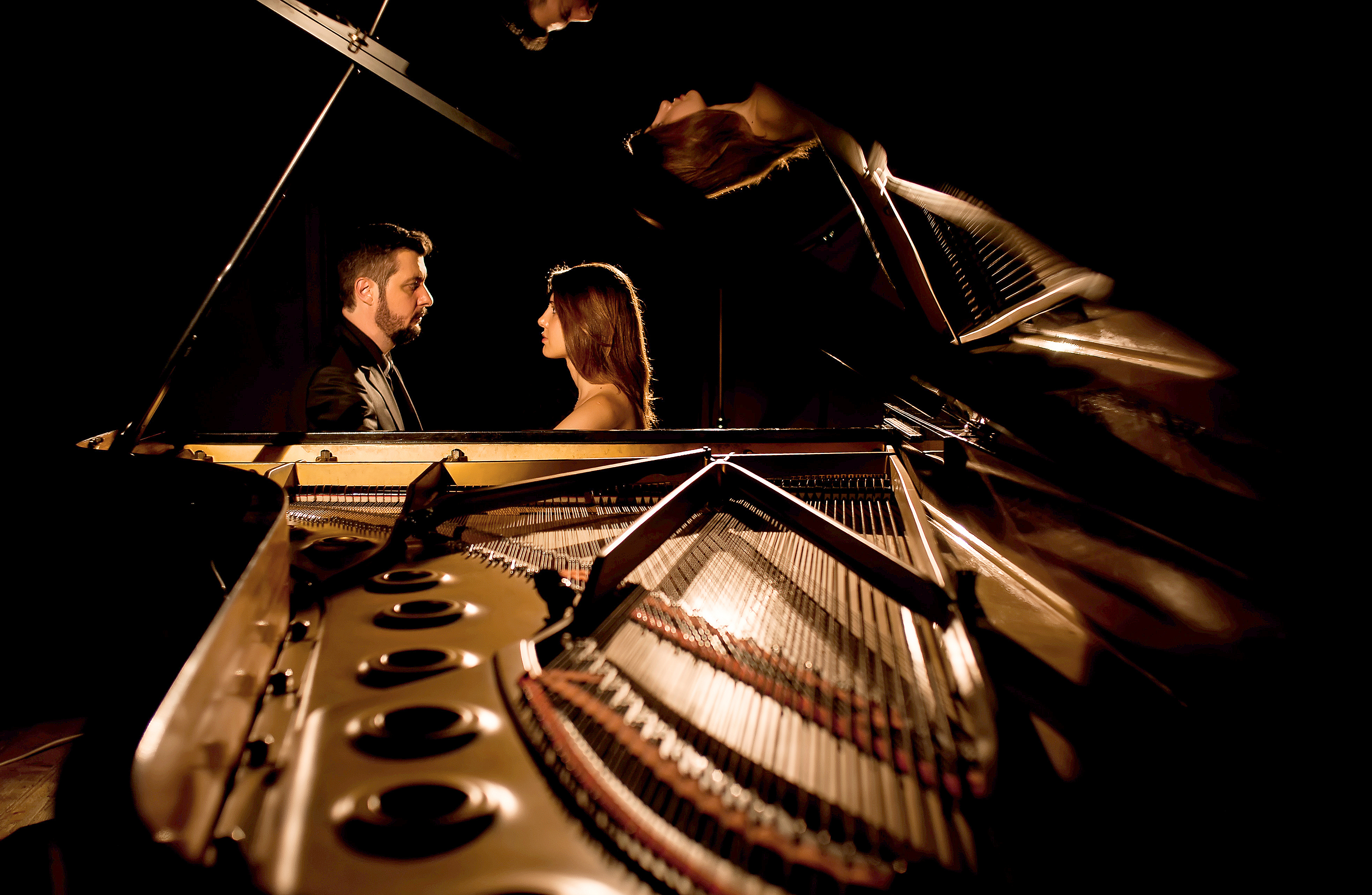 Das bulgarische Klavierduo Antoniya Yordanova und Ivan Kyurkchiev spielen ihr Konzertexamen. Foto: privat