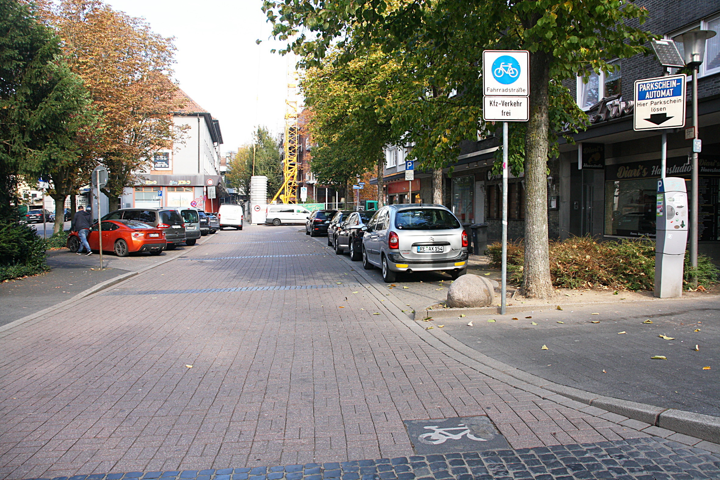 In Gladbeck gibt es bereits seit mehr als 25 Jahren Fahrradstraßen, im Bild die Marktstraße.
