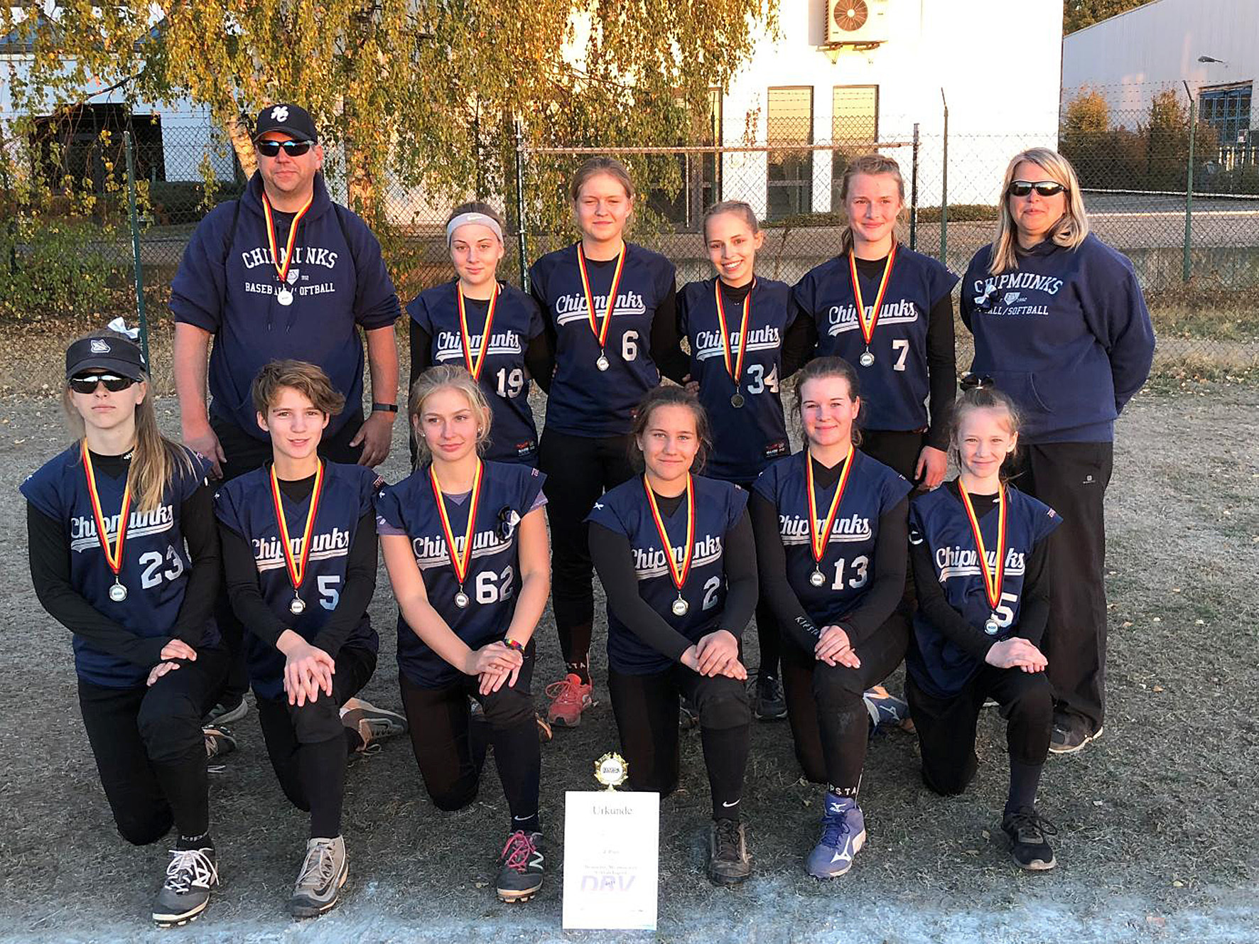 U16 Softballer der Hagen Chipmunks