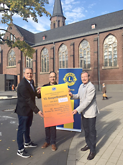Der Gospelchor ,,Auftakt" an St. Jacobus Hilden und das Lions Hilfswerk Hilden laden zum Benefizkonzert am Freitag, 16. November ein.