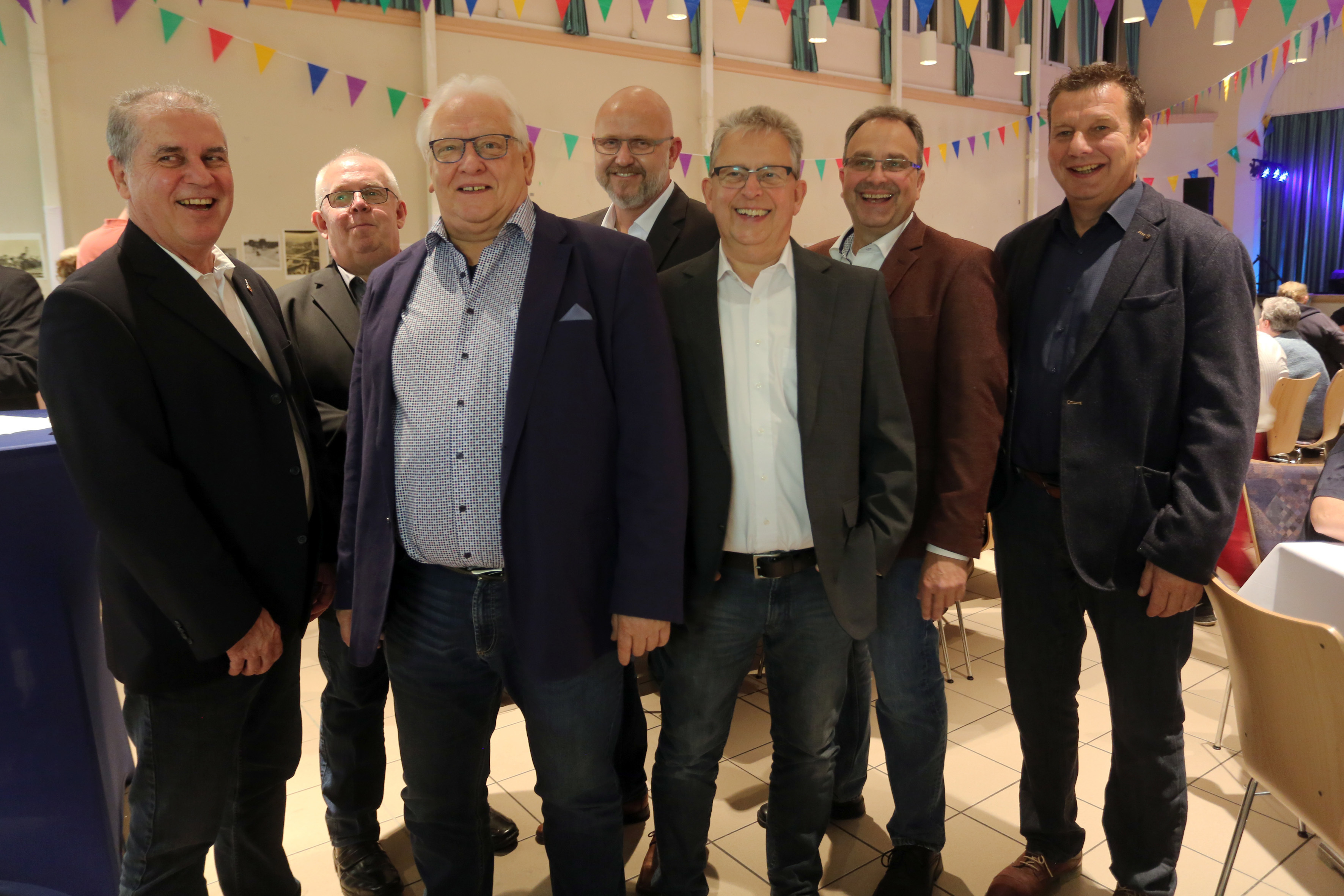 Der aktuelle Vorstand des Fördervereins Harpen (v.l.): Wolfgang Steiner, Hans-Heinrich Albert, Bernd Grodzki, Dirk Kattenbracker, Jörg Benna, Olaf Kipper und Peter Noch.