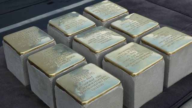 Neun Stolpersteine werden in Lünen-Brambauer am 28.10.2018 verlegt.