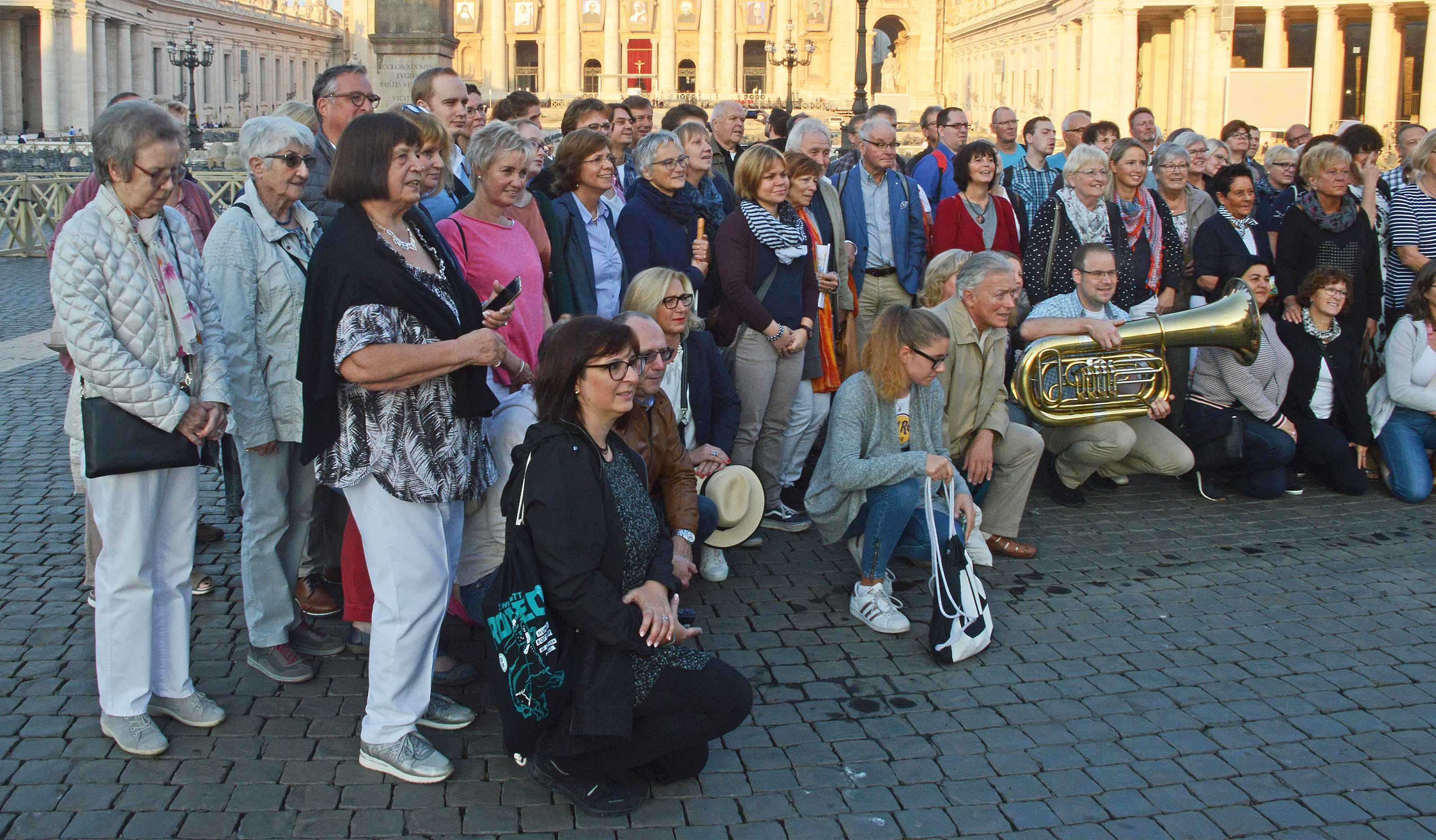 Insgesamt 170 Personen stark war die Gruppe der Gladbecker Kirchenchöre, die gemeinsam eine Reise in die "Ewige Stadt" Rom unternahmen.