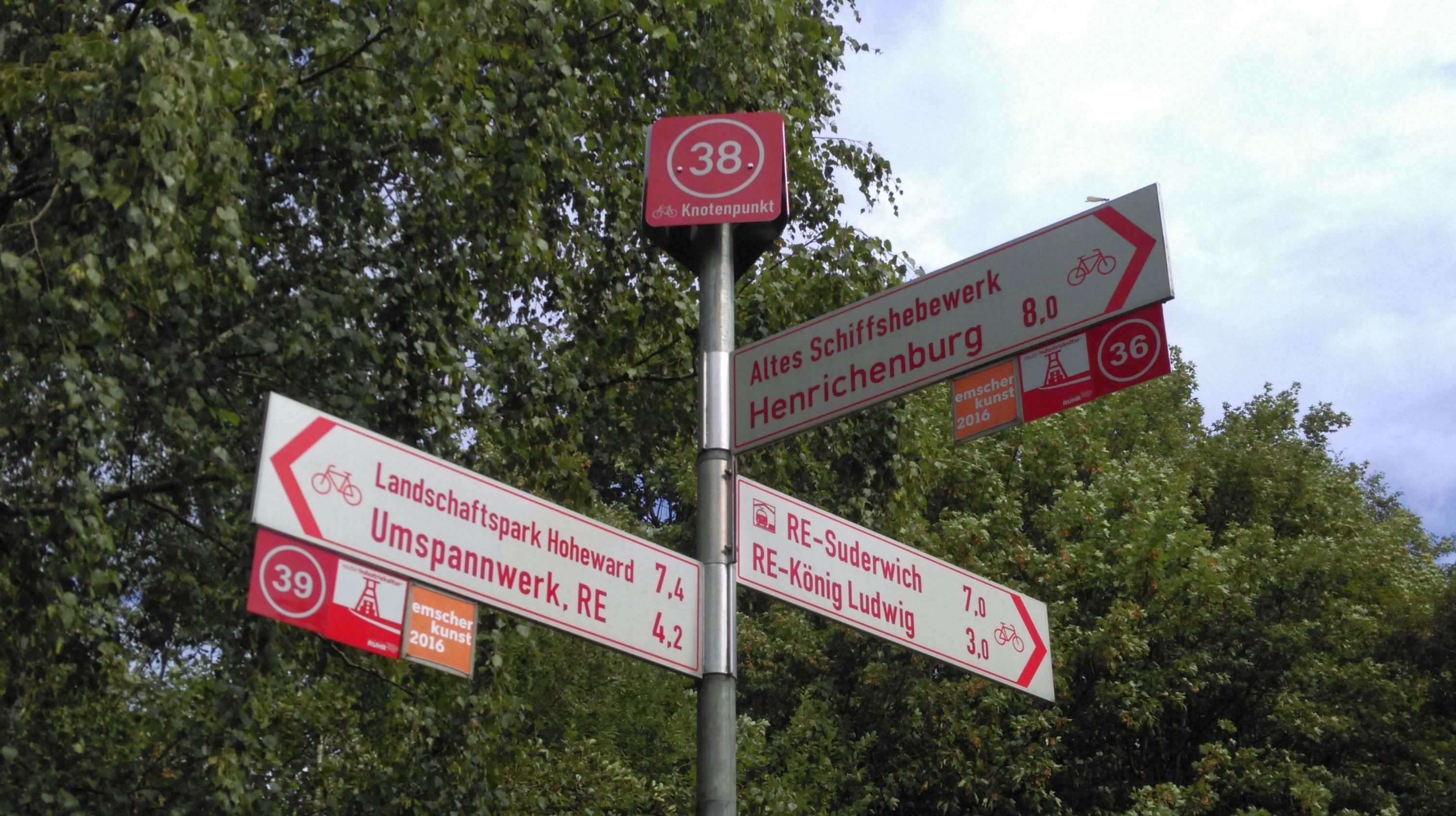 Mit einem neuen Knotenpunktnetz sollen Radfahrer die gesamte Metropole Ruhr erschließen können. In Castrop-Rauxel gibt es drei Knotenpunkte.