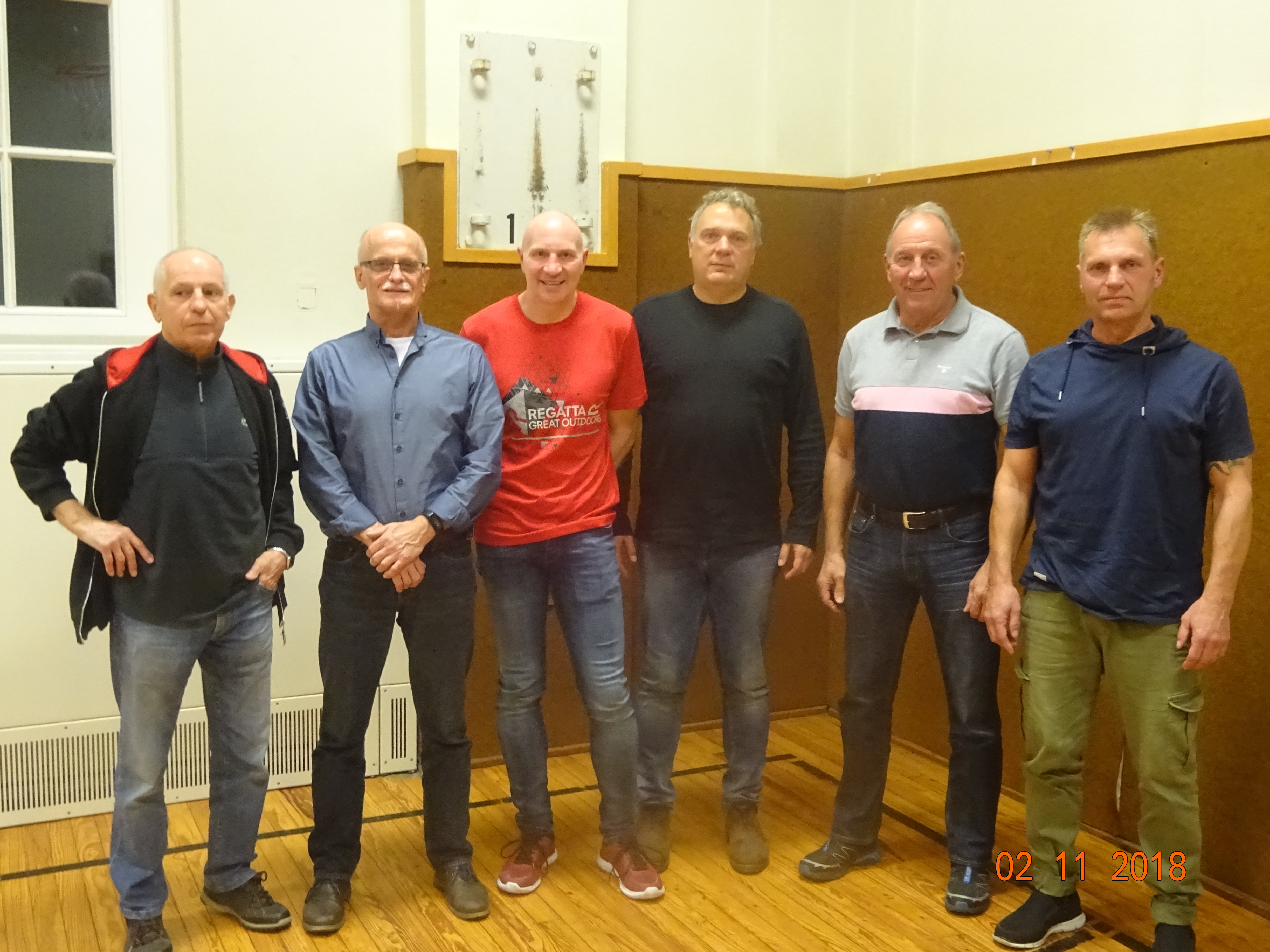 Der Vorstand des Boxverein Rot-Weiß Buer: Dieter Franke, Peter Wykowski, Andreas Wendt, Uwe Schwanz le-Dandeck, Wolfgang Holm und Jörg Kossmann