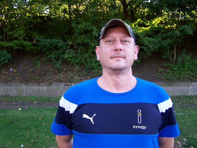 Tim Hopp, Trainer der C1 Mannschaft der Tgd. Essen - West, 42 Jahre alt, Hobbies: Motorrad fahren und Garten