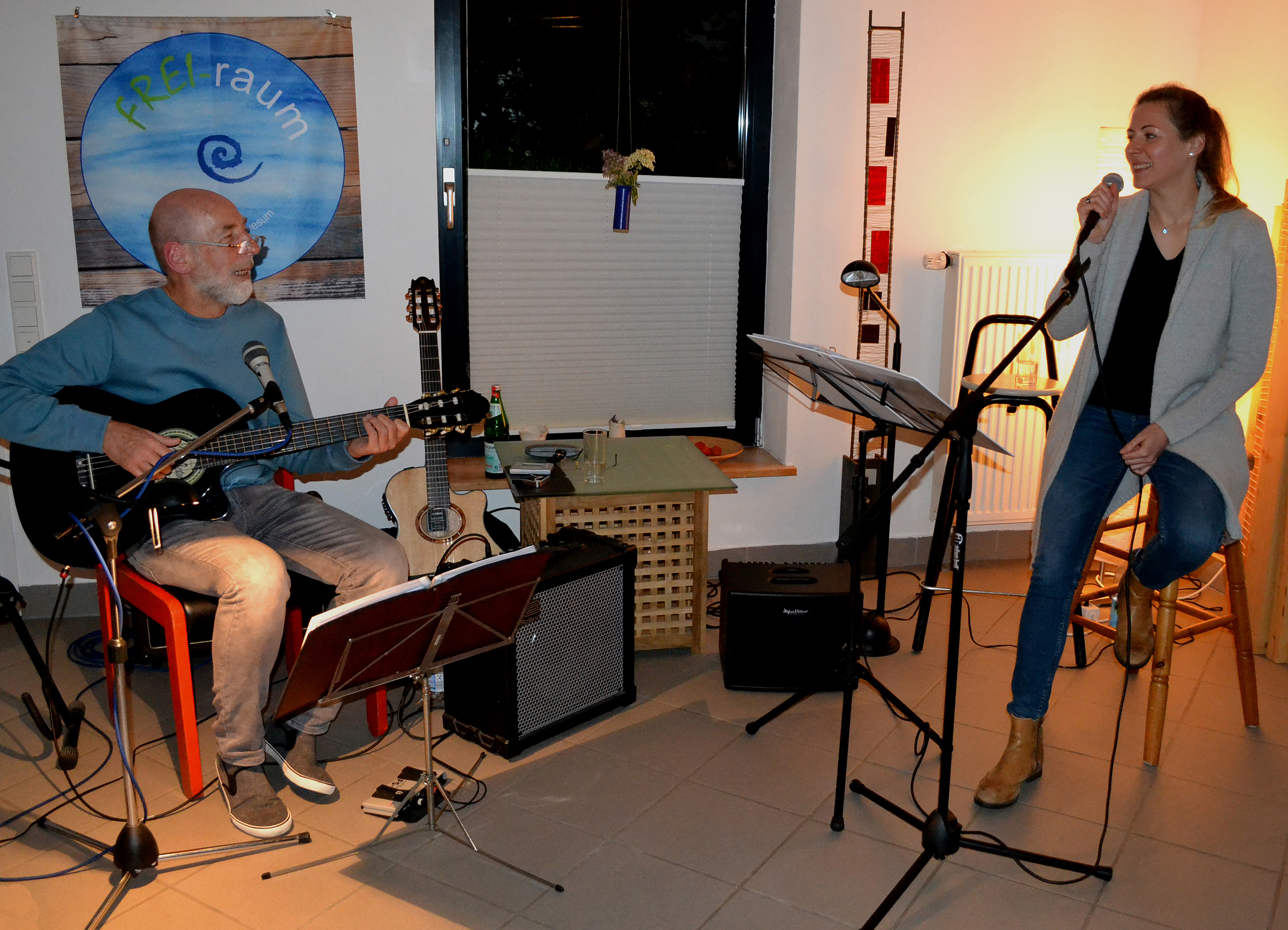 Ludwig Licht und Julia Licht im gemeinsamen Konzert im Künstlerhof Lavesum.