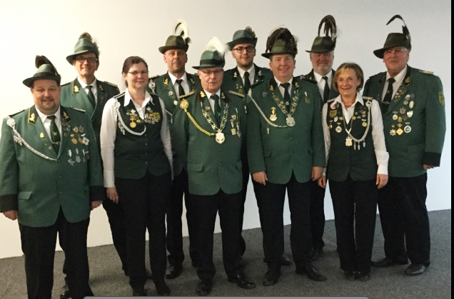 Der Vorstand des Schützenvereins Nordlünen-Alstedde, der dieses Mal das Hubertusfest ausrichtet.