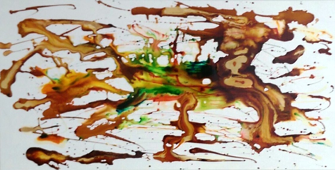 Manfred Dahmen "Streitwagen / Chariot" 2015 - Lacke auf Leinwand - 100 x 200 cm - das teuerste Gemälde der Welt - Preis: 1 Milliarde Euro