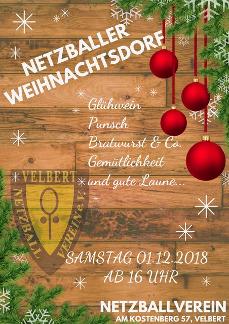Bei Glühwein, Punsch und Bratwurst oder Reibekuchen können Netzballer und Besucher einen gemütlichen Nachmittag und Abend verbringen.