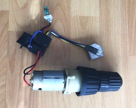 Motor und Getriebe eines Akkuschraubers