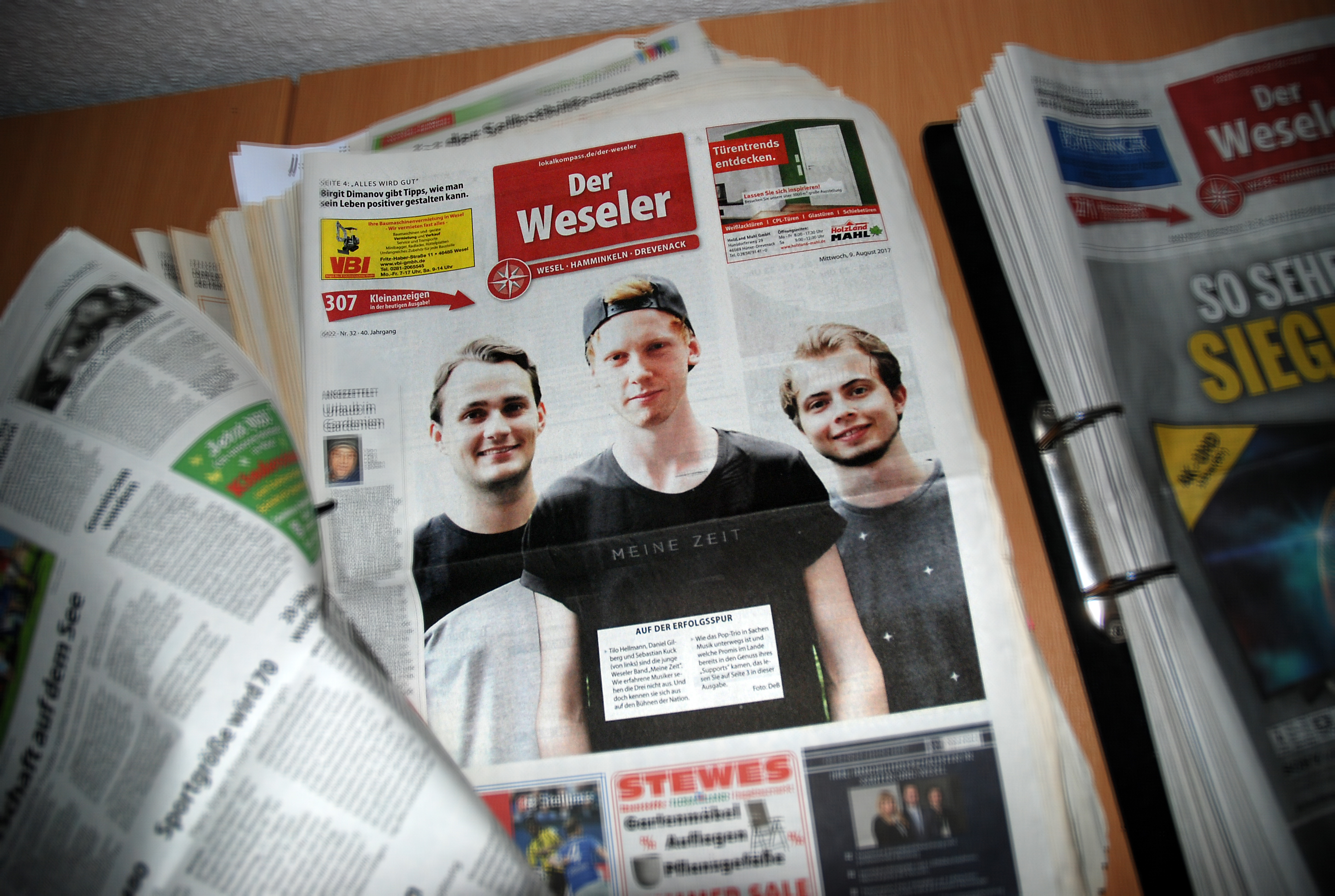 Im August 2017 war die Band auf der Titelseite des Weselers zu sehen - natürlich mit Berichterstattung im Innenteil!
