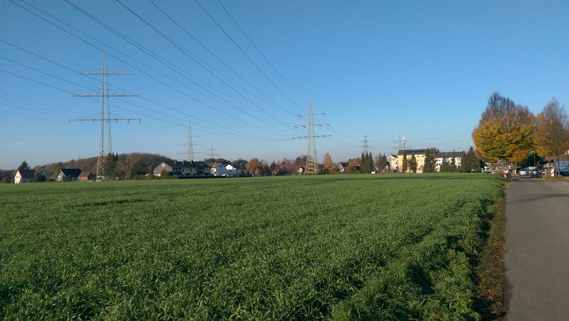 Hochspannungsleitungen in Pöppinghausen. Foto: Winkelkotte