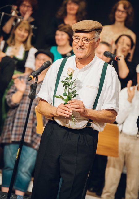 Dr. Reinhard Fehling hat die Stadthymne komponiert und zur Uraufführung auf die Bühne gebracht. Foto: Leif Dryden