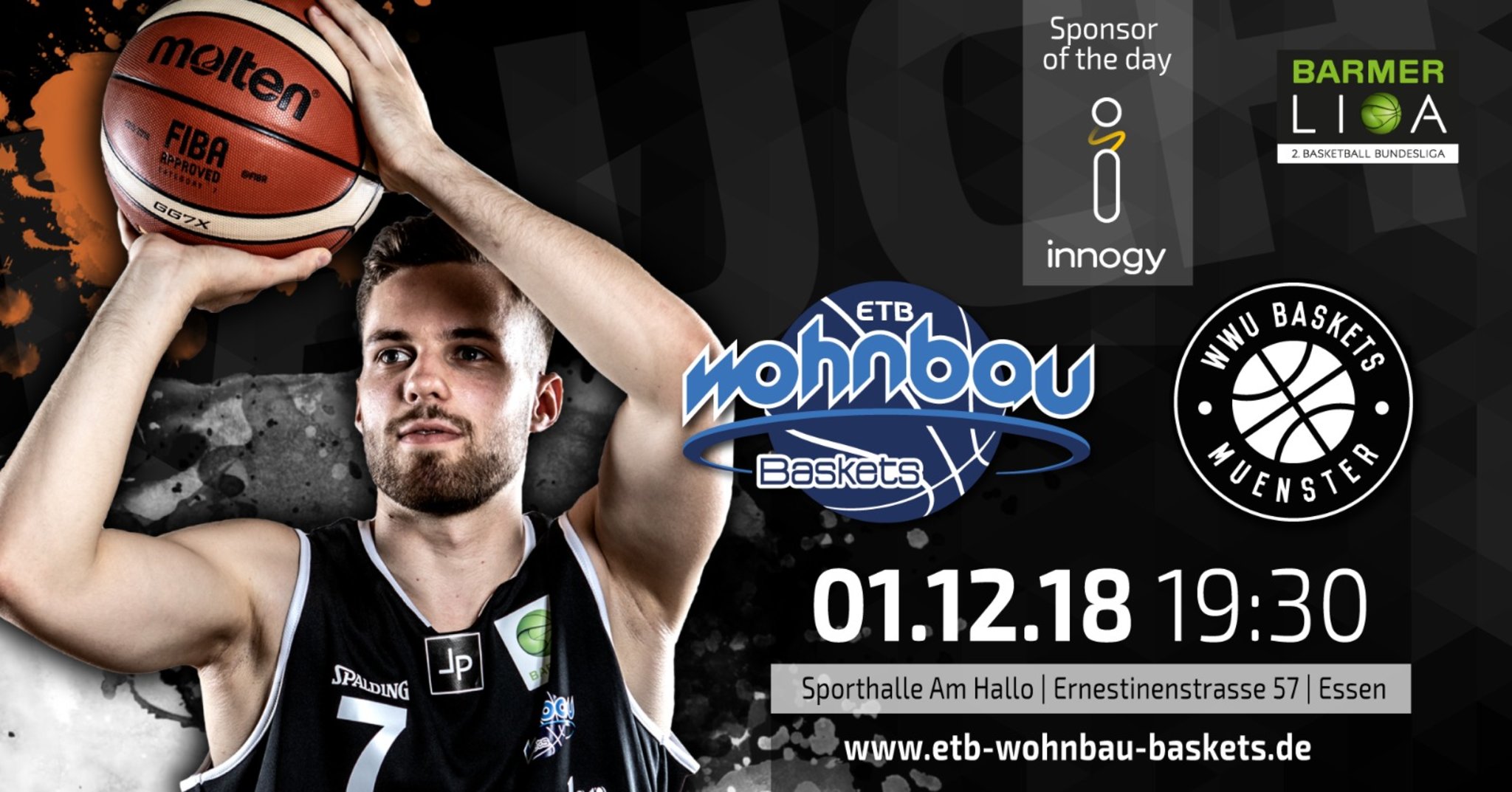 „innogy“ präsentiert das Spiel gegen die WWU Münster als