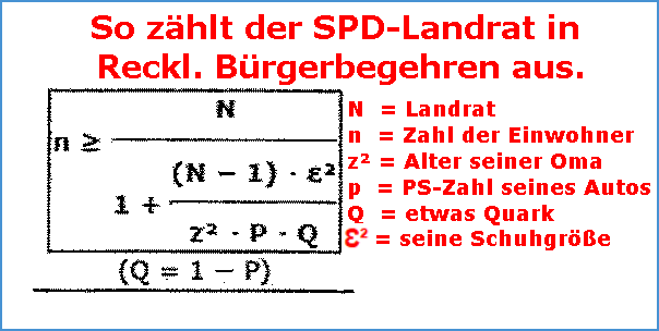 Die Formel stammt aus einer Stellungnahme des SPD-Landrates gegenüber der Bezirksregierung Münster