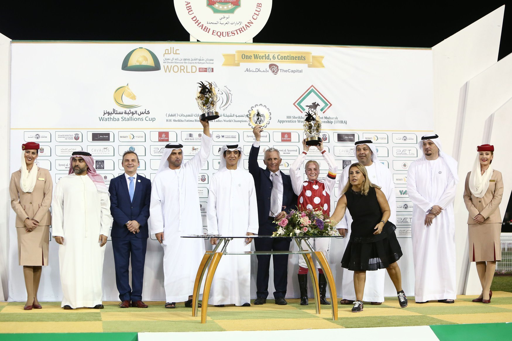 Die Siegerehrung in Abu Dhabi.