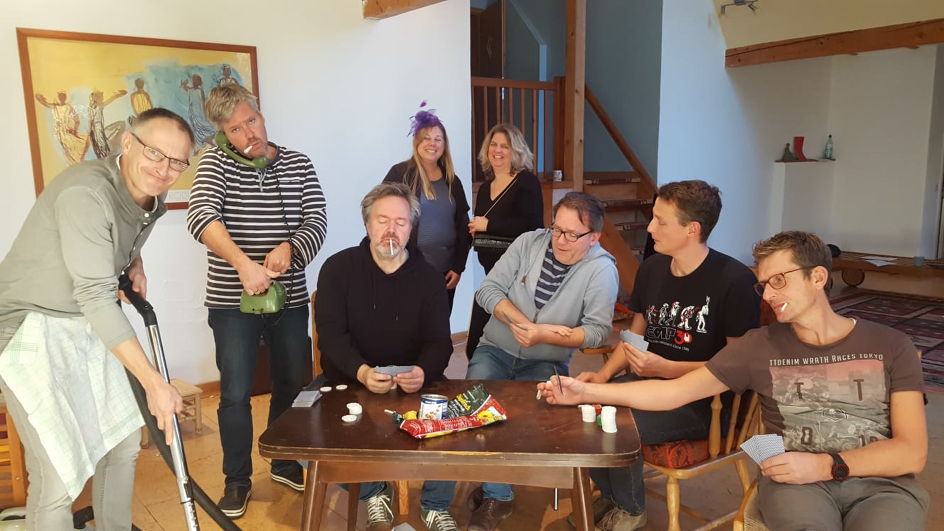 Beim Probenwochenende im Sauerland stand kürzlich der Feinschliff für das neue Stück "Ein seltsames Paar" an. Der Stoff wurde seinerzeit bekannt durch die Verfilmung mit Walter Matthau und Jack Lemmon. Foto: Privat