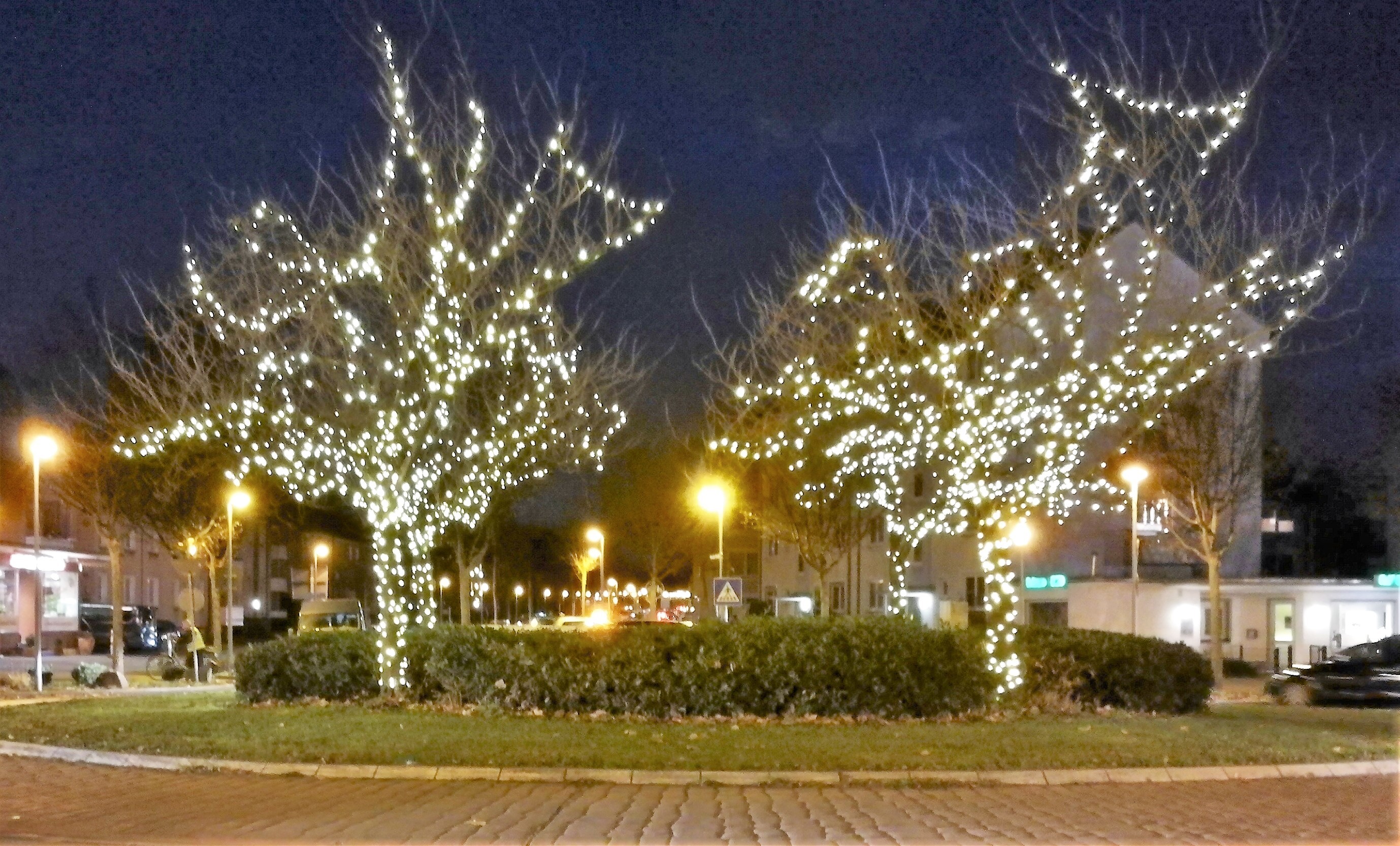 Der Braucker Lichterzauber 2018 ist nun offiziel eröffnet und die vielen tausend LEDs leuchten im Kreisverkehr Horster Str. / Roßheidestr. in Gladbeck Brauck