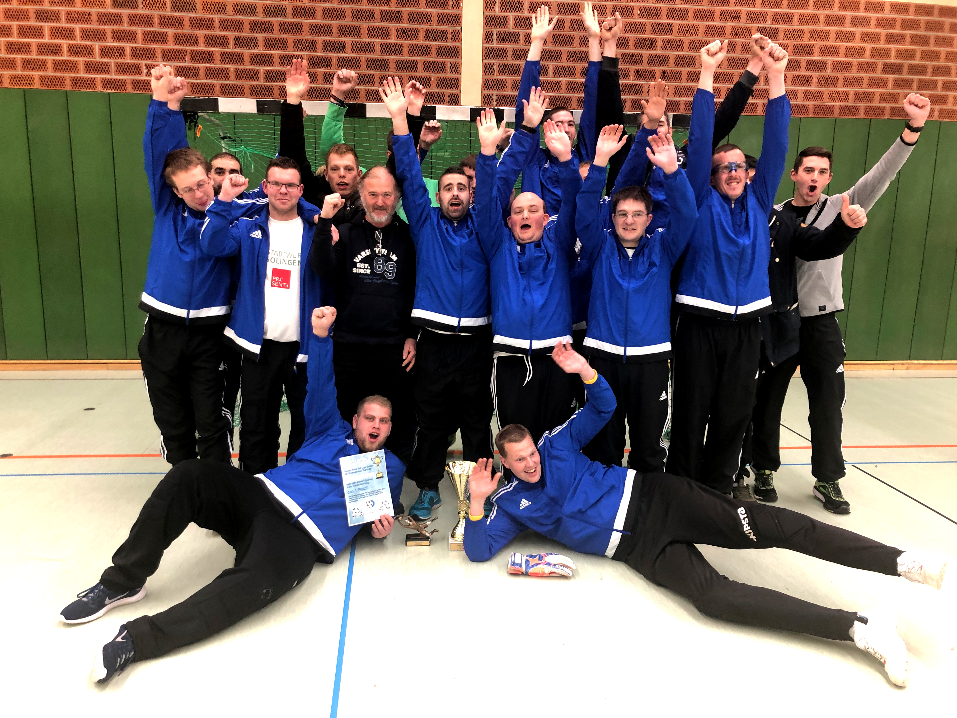 Die Lebenshilfe Solingen gewann die FUBA-Net Liga Saison 2018. Foto: Niclas Kurzrock