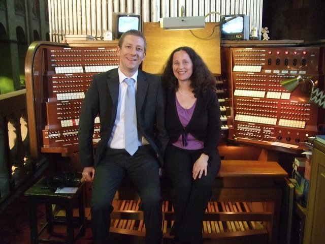 Kirsten und Ruben Johannes Sturm spielen am 15. September ein Konzert für zwei Orgeln.