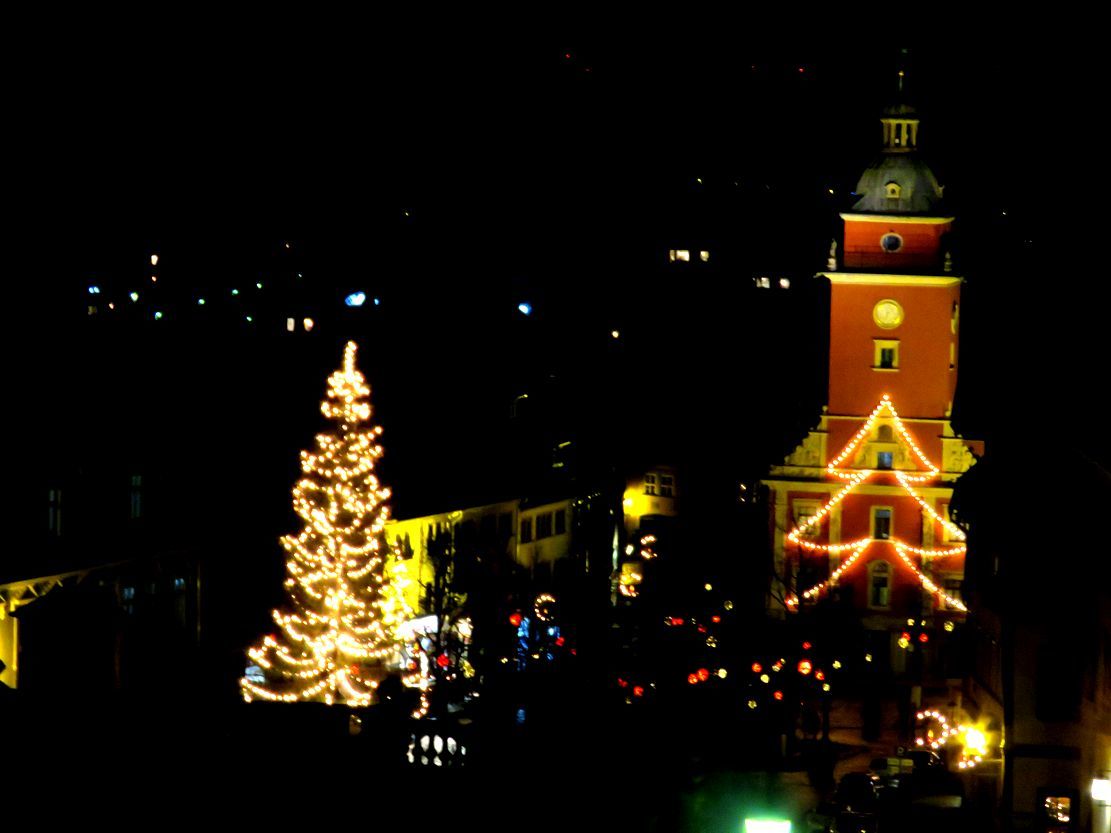 Blick vom Schloss Friedenstein auf den Oberen Hauptmarkt