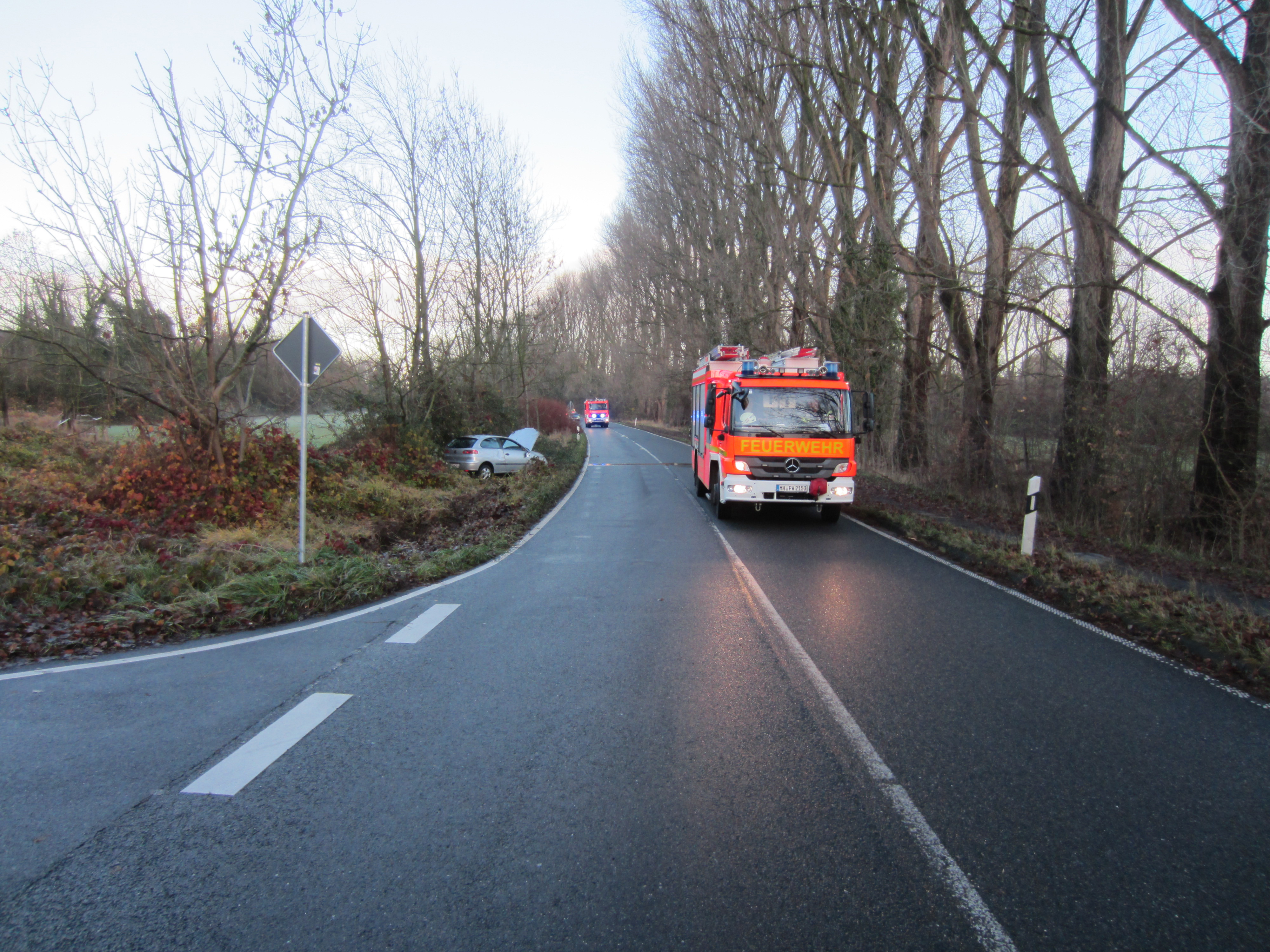 An dieser Stelle verlor die Fahrerin die Kontrolle über ihren Wagen.