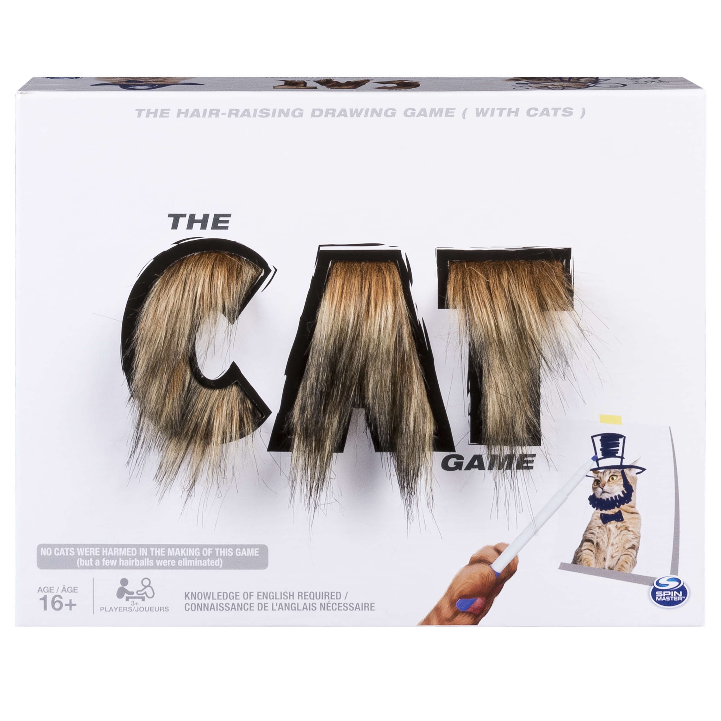 Ein echter Hingucker ist schon die Verpackung von "The Cat Game", die man streicheln kann
