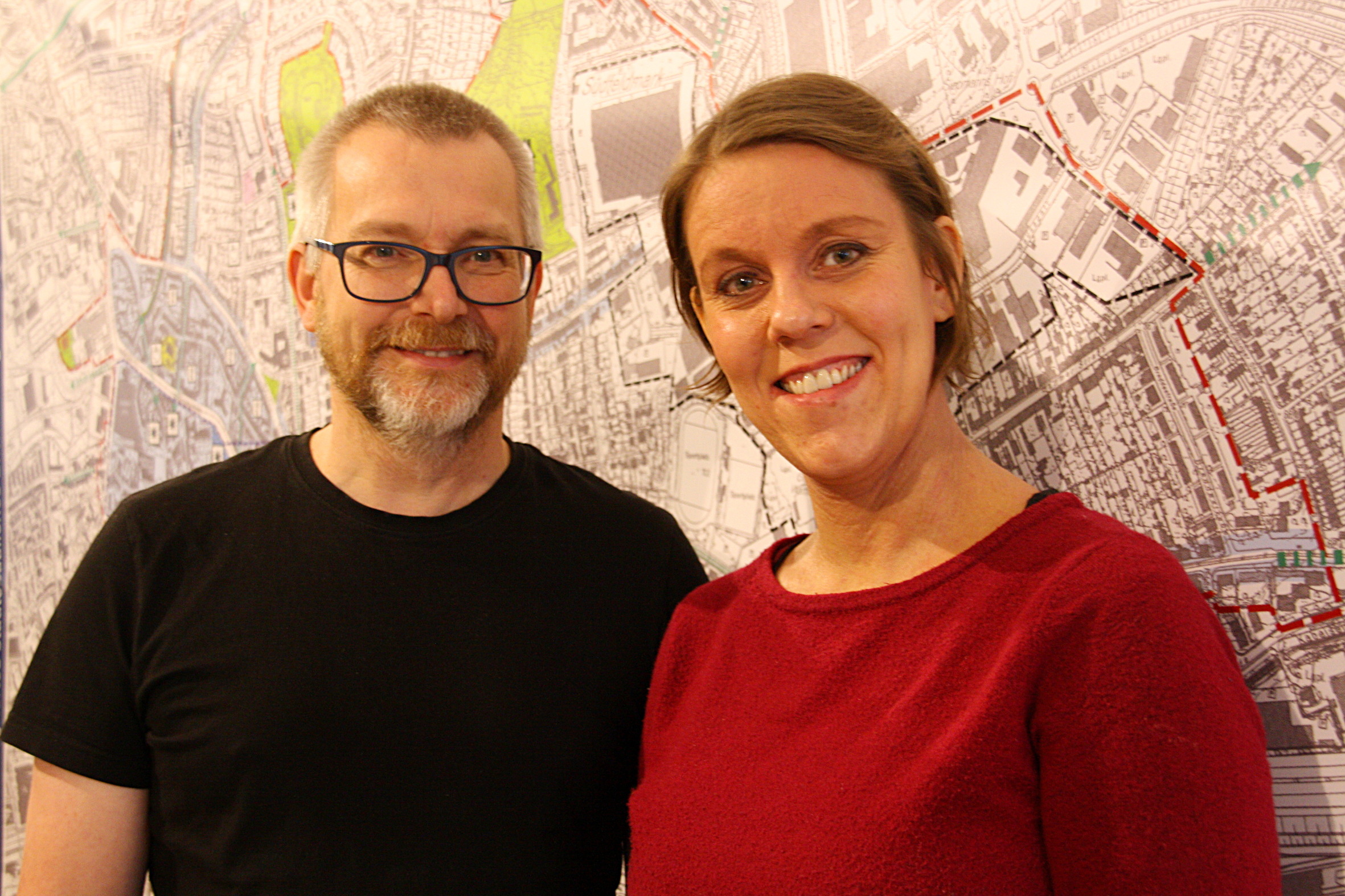Michael Sprünken vom Gesundheitsamt und Anna Lottermoser vom Stadtteilmanagement rufen dazu auf, sich an den Gesundheitswochen zu beteiligen.