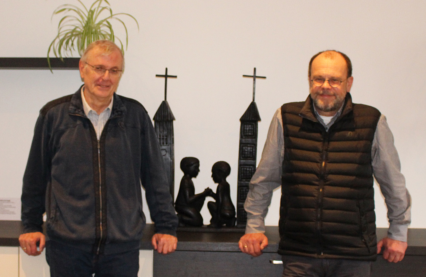 Foto © Jürgen Thoms - Die Lebenslotsen Volker Risse und Jochen Laible im Bodelschwingh-Raum des Melanchthon-Hauses
