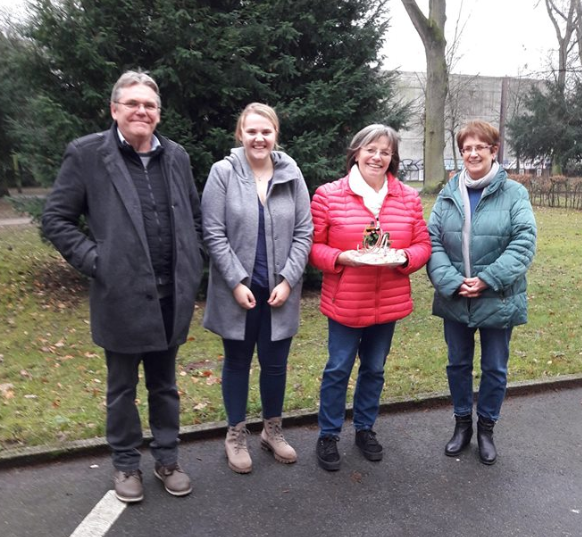 v.l. Uwe Buchwald, Paula Buchwald (stellvertr. JUSO Vorsitzende Schwerte), Angelika Schröder (Fraktionsvorsitzende SPD Schwerte), Ulla Meise (stellvertr. Bürgermeisterin, SPD)