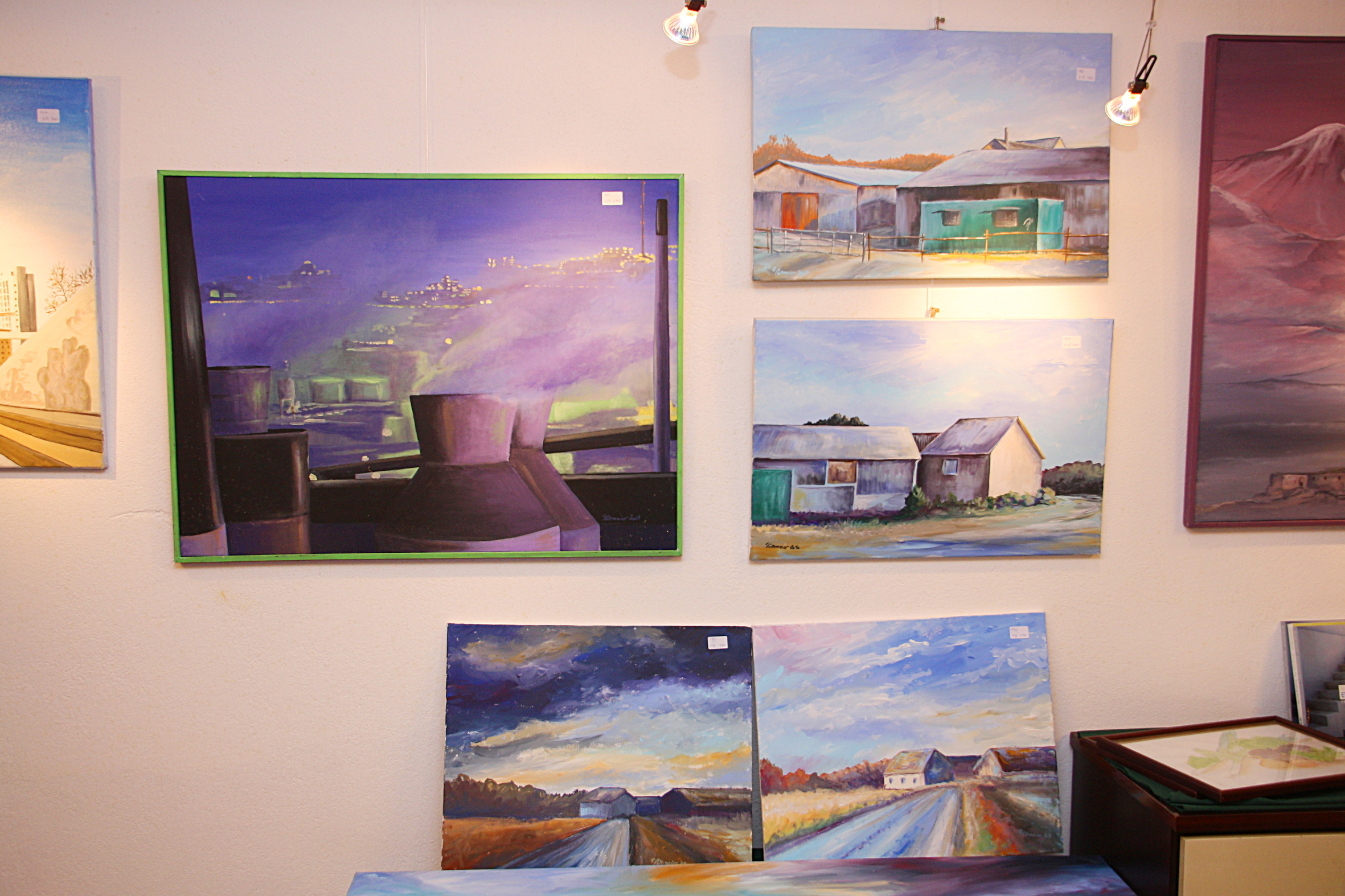 Industriekultur, Landschaften und Bauernhöfe gehören zu den vielen Motiven, die Christine Pollmeier gemalt hat und die in der Ausstellung zu sehen sein werden.