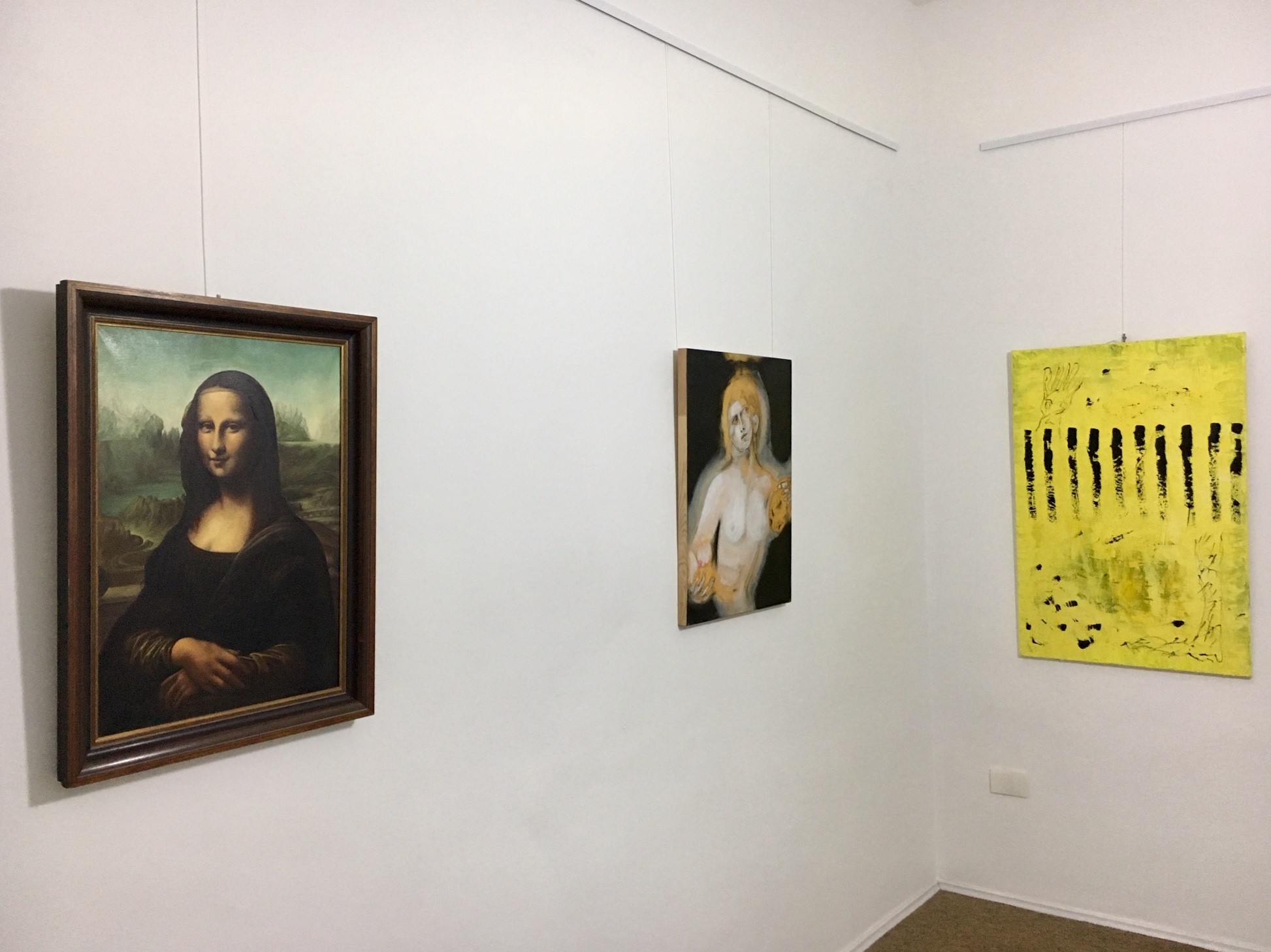 Ausstellung in der Ruhrstraße 3 im KuMuMü mit einer Fälschung der Mona Lisa und Arbeiten von Lukas Benedikt Schmidt und NK.MIP