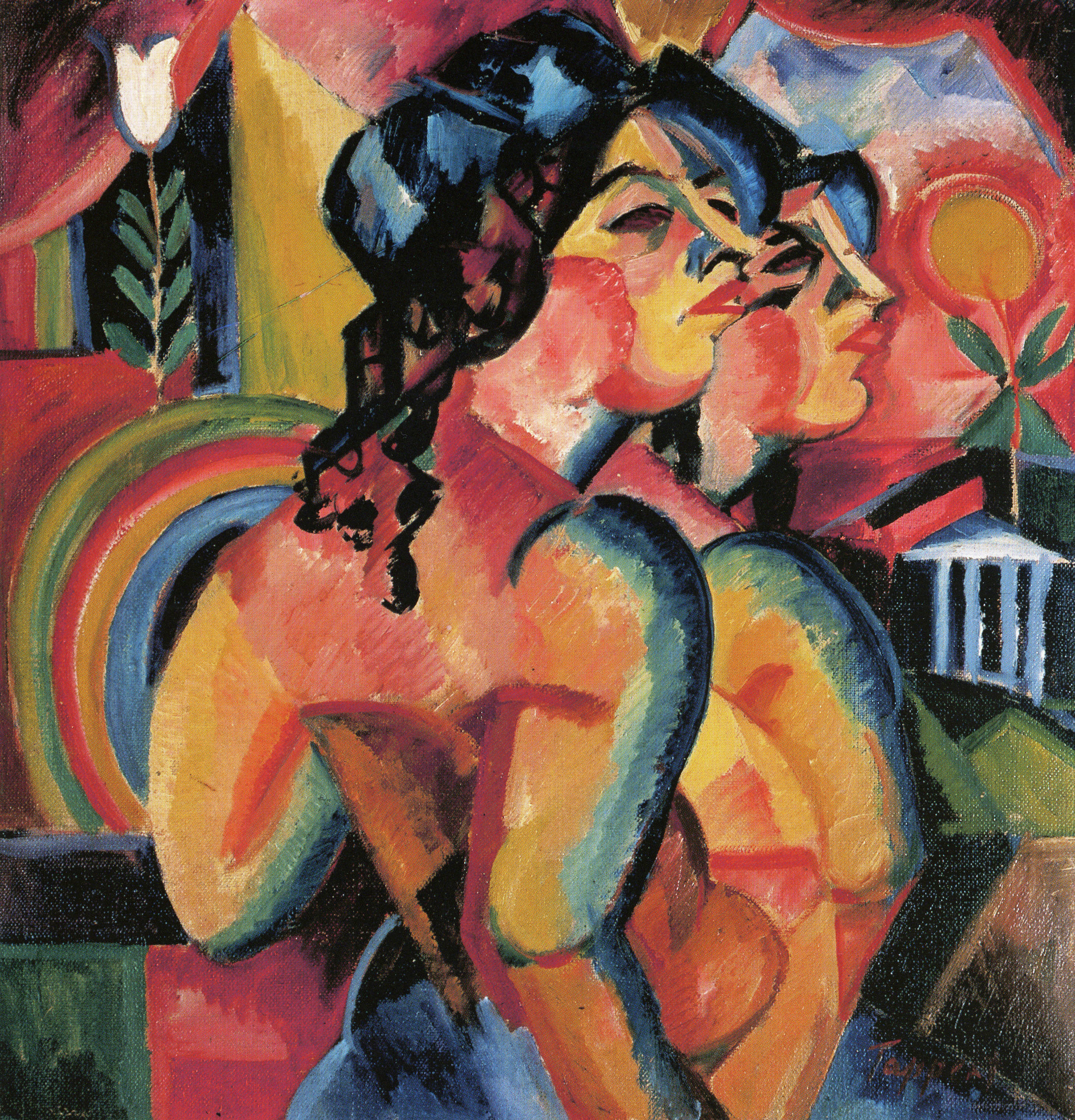 Kunstinteressierte haben am Freitag, 18. Januar, in der Zeit zwischen 19 Uhr und 21 Uhr, die Möglichkeit, die Ausstellung „Aauf zu neuen Ufern! Zwischen Brücke und Novembergruppe Dresdner und Berliner Expressionisten aus der Sammlung Frank Brabant“ zu besichtigen und miteinander ins Gespräch zu kommen. Oben zu sehen ist das Bild "Zwei Mädchen im Profil" von Georg Tappert aus dem Jahre 1918