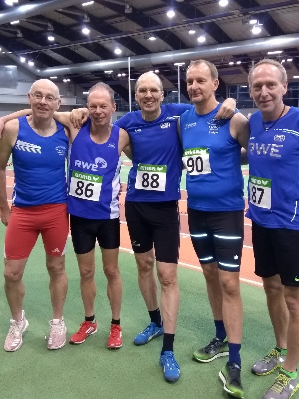VL: Kurt Tohermes (Hünxe), Helge Rademacher, Hans-Jürgen Wiedner, Ludger Jirgl, Klaus Arping