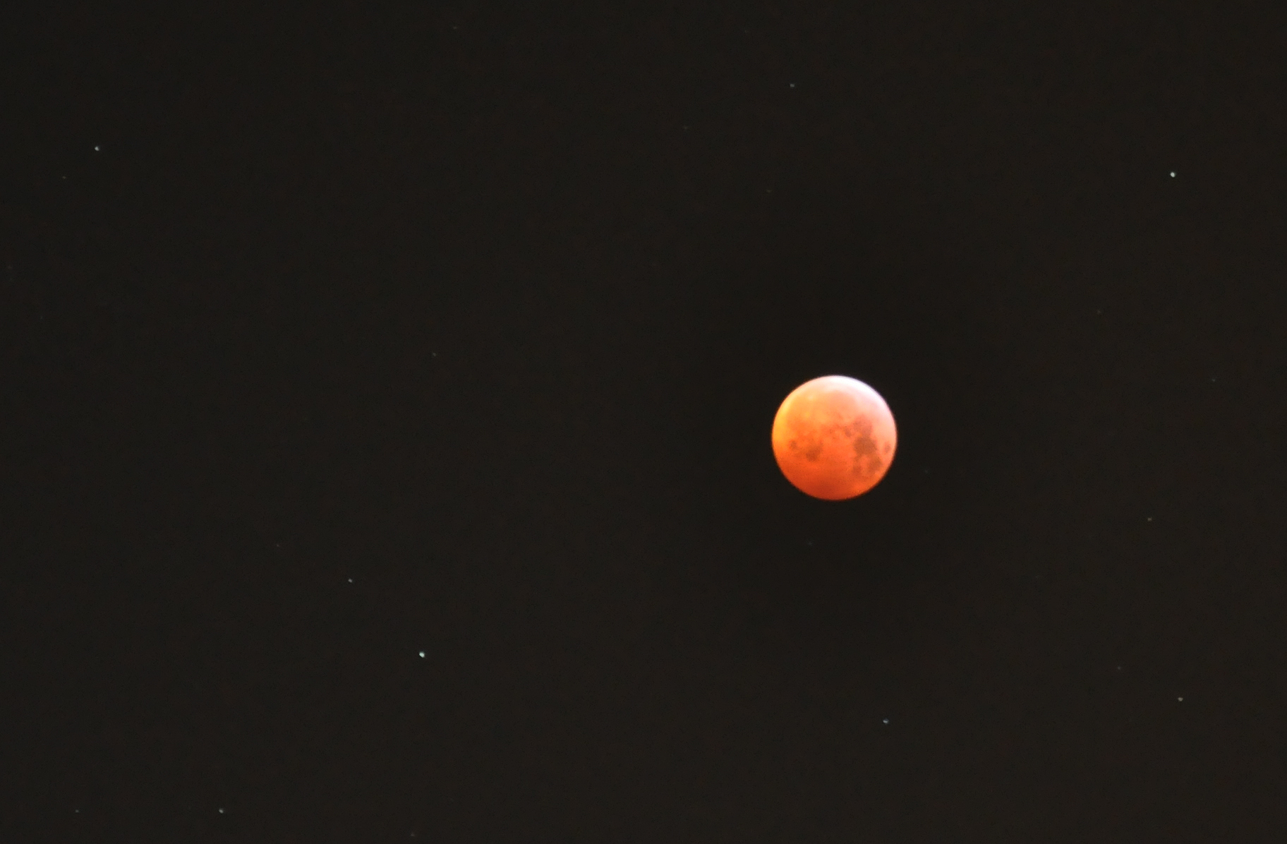 Blutmond im Januar 2019, fotografiert über Dortmund