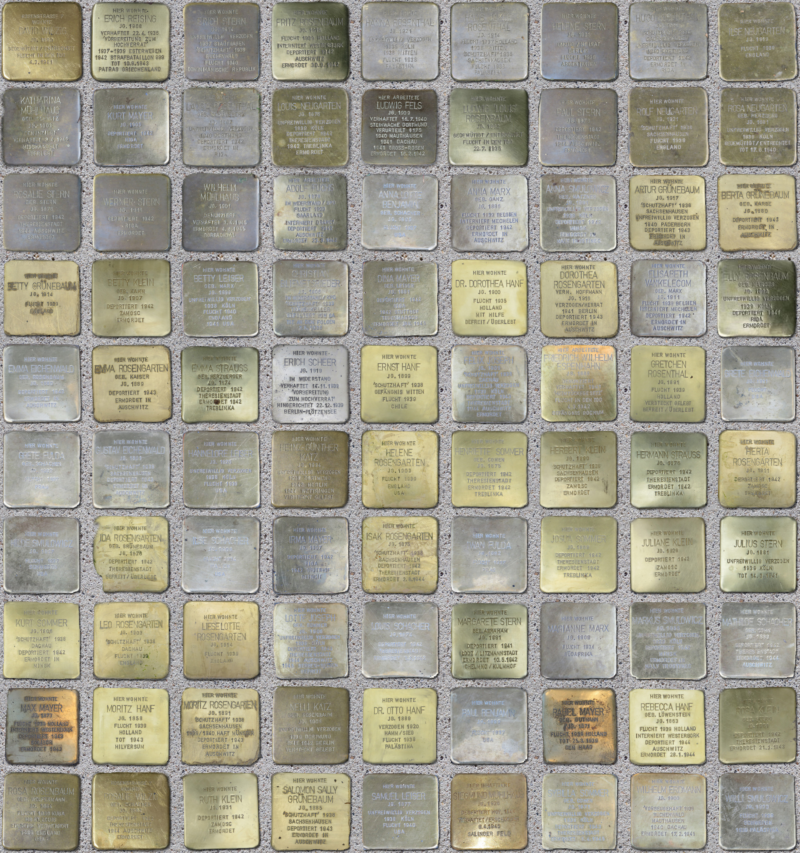 90 Stolpersteine in Witten erinnern an die Opfer des Nationalsozialismus