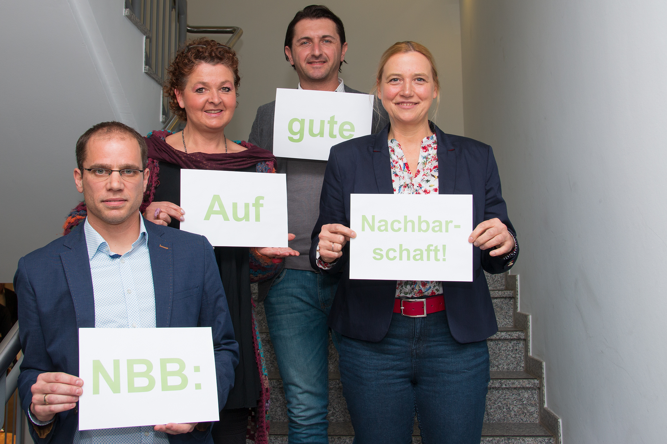 Die hauptamtlichen Koordinatorinnen und Koordinatoren von links: Andreas Cziudej, Gabi van Royen, Manuel ter Bekke und Sonja Böhm