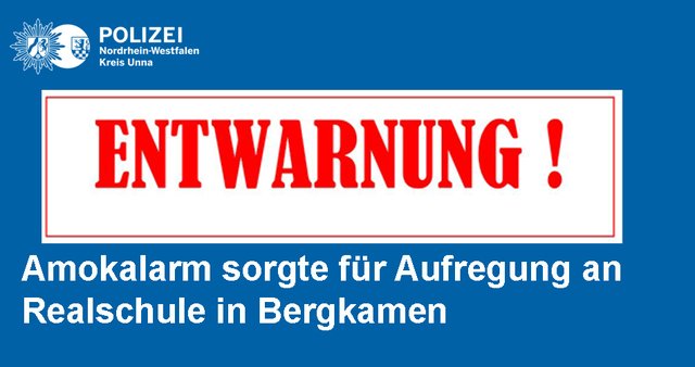 Nach dem Einsatz gab die Polizei auch eine schriftliche Entwarnung heraus.