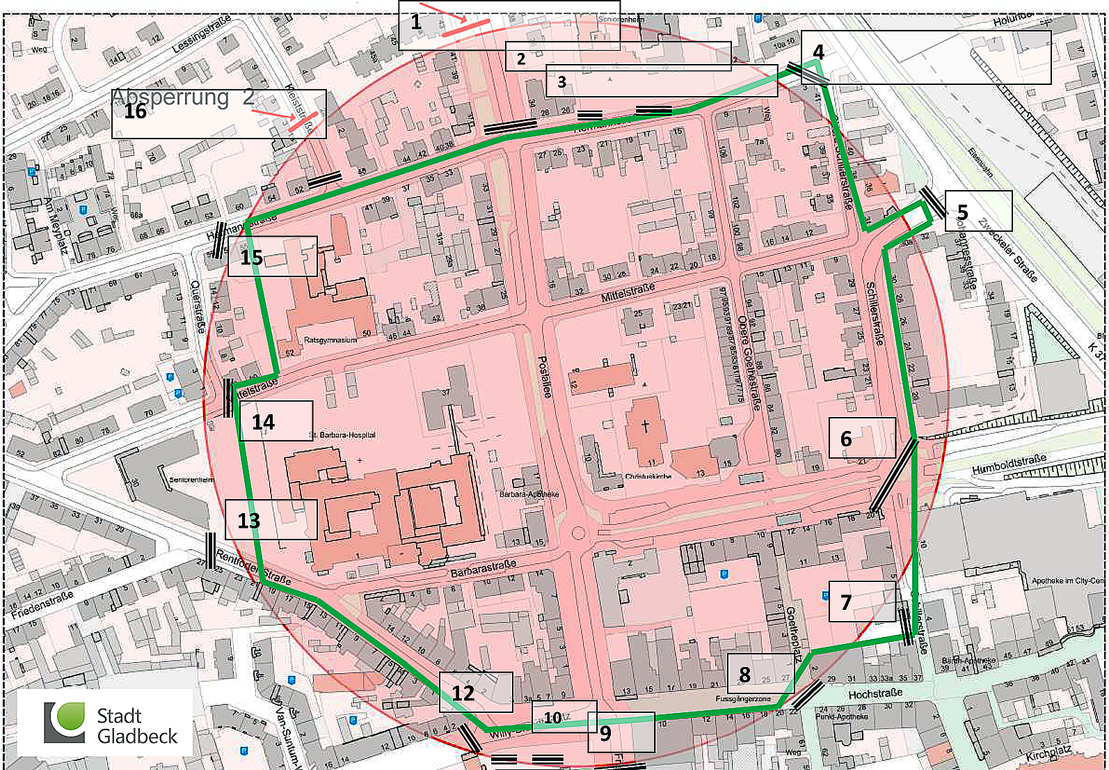 In einem Umkreis von 250 Meter rund um den Bomben-Fundort wird am Samstag, 9. Februar, ein "Sperrbezirk" eingerichtet.