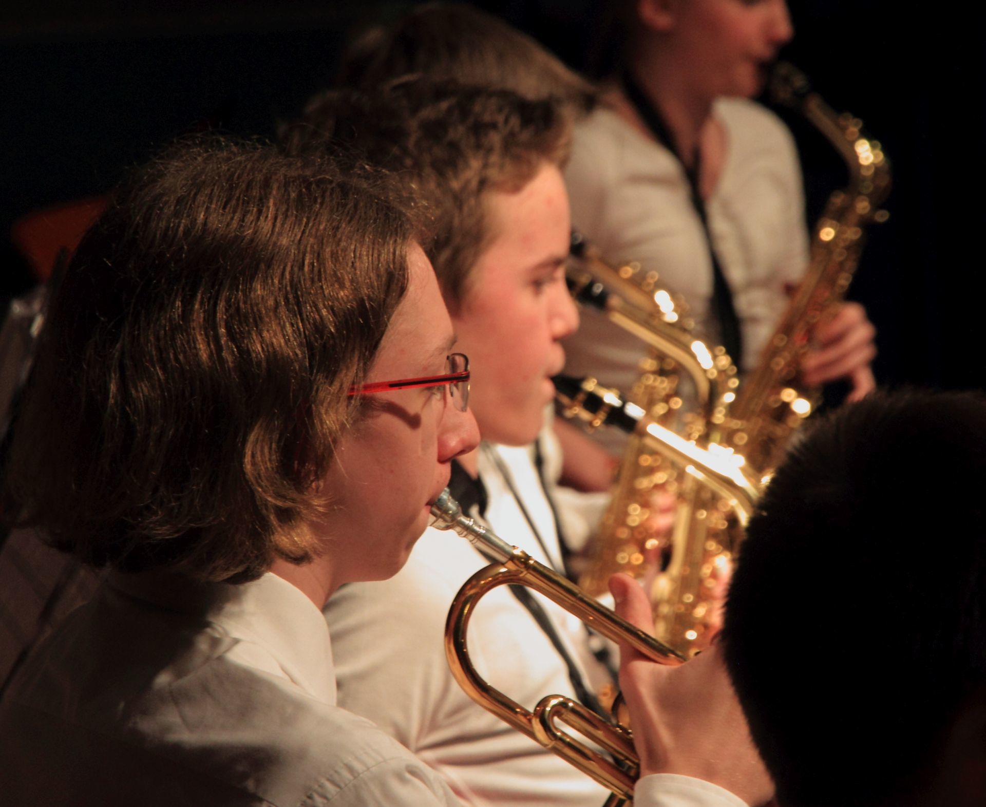 In der Peter-Ustinov-Gesamtschule kann man die verschiedensten Blasinstrumente erlernen. Am 6. Februar ist ein großes Konzert.
Foto: Klaus Espeter-Sieben