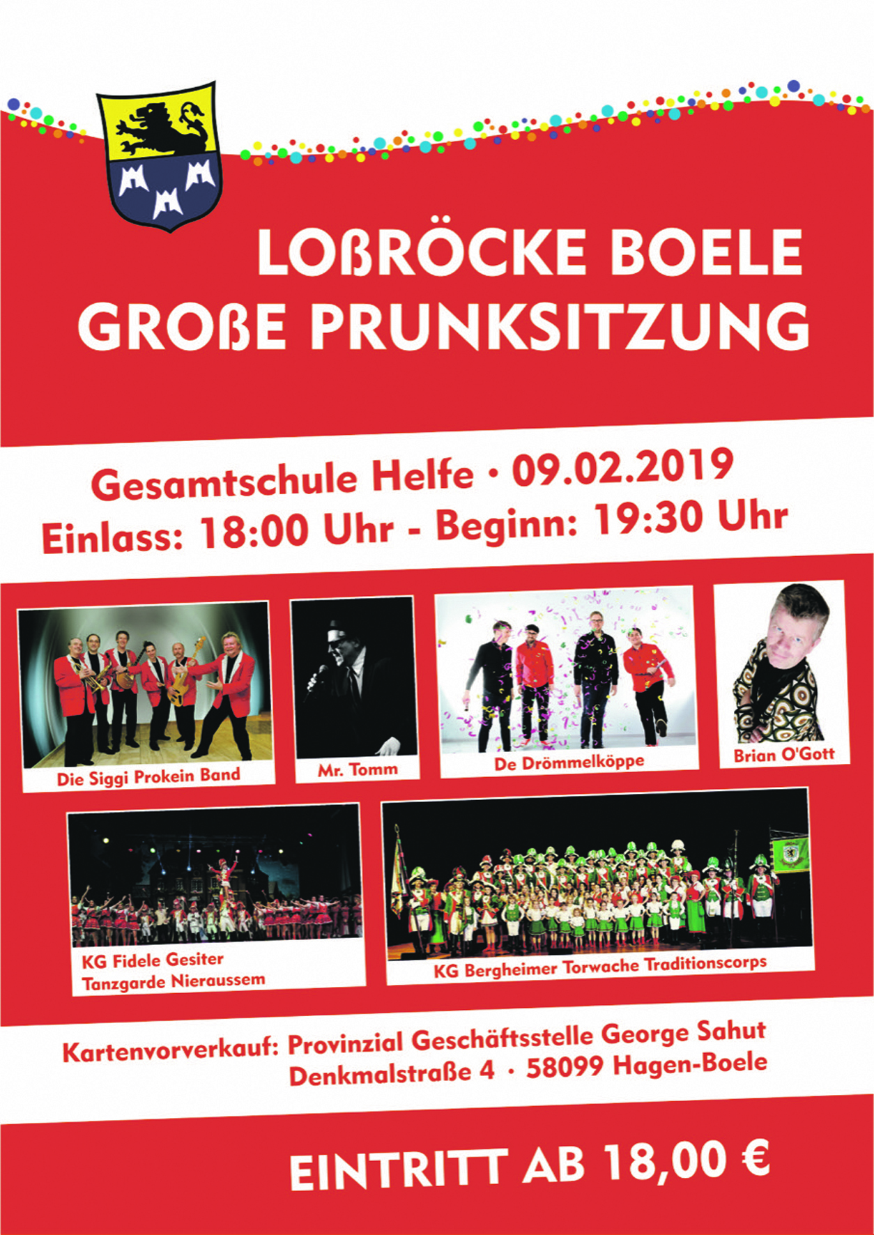 Die Prunksitzung der Loßröcke verspricht ein schmissiges Programm.