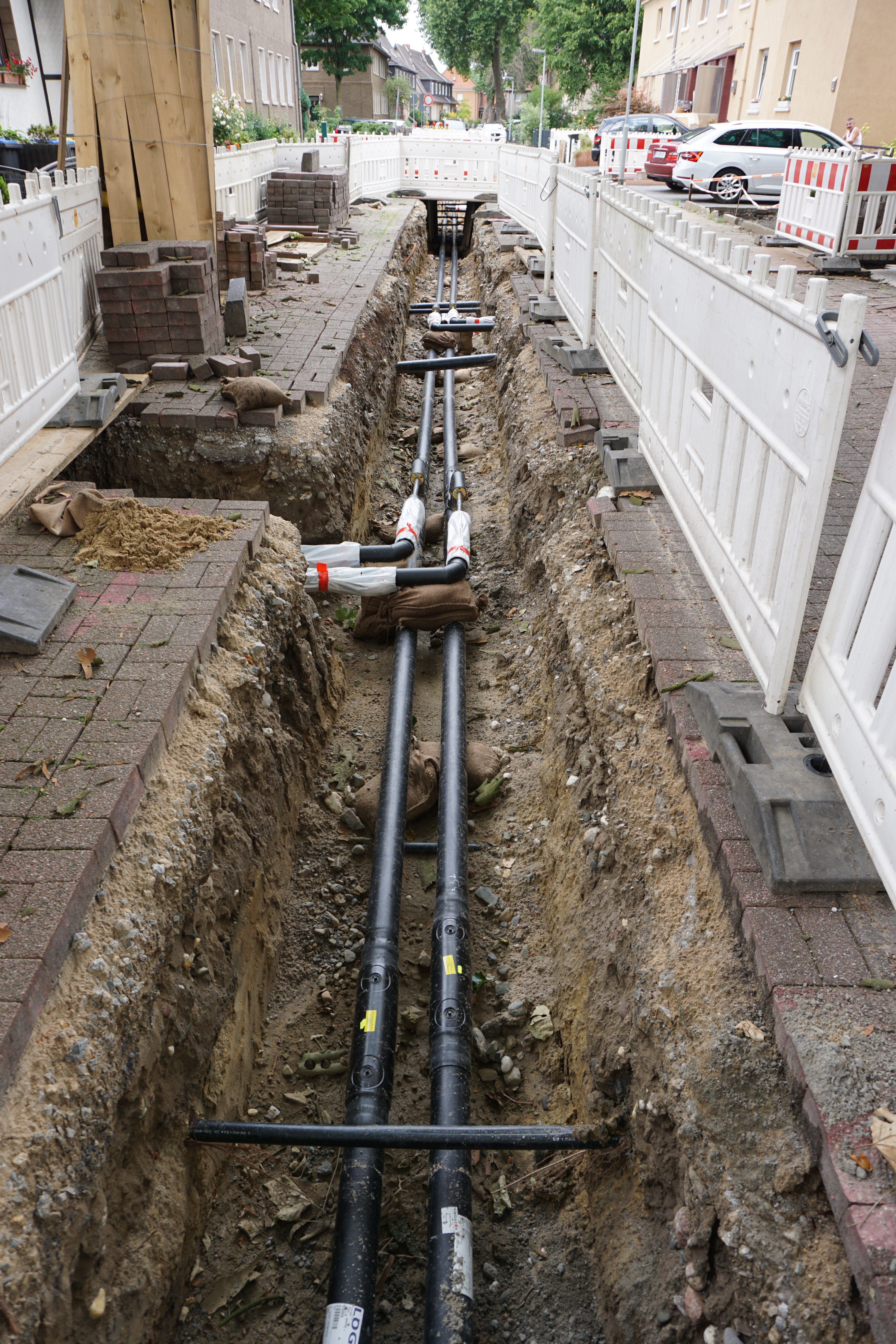 Der Fernwärmeausbau in Lohberg: Hier eine Neuverlegung von 2017.