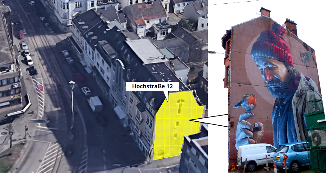 Beispiel für die Fassade Hochstraße 12