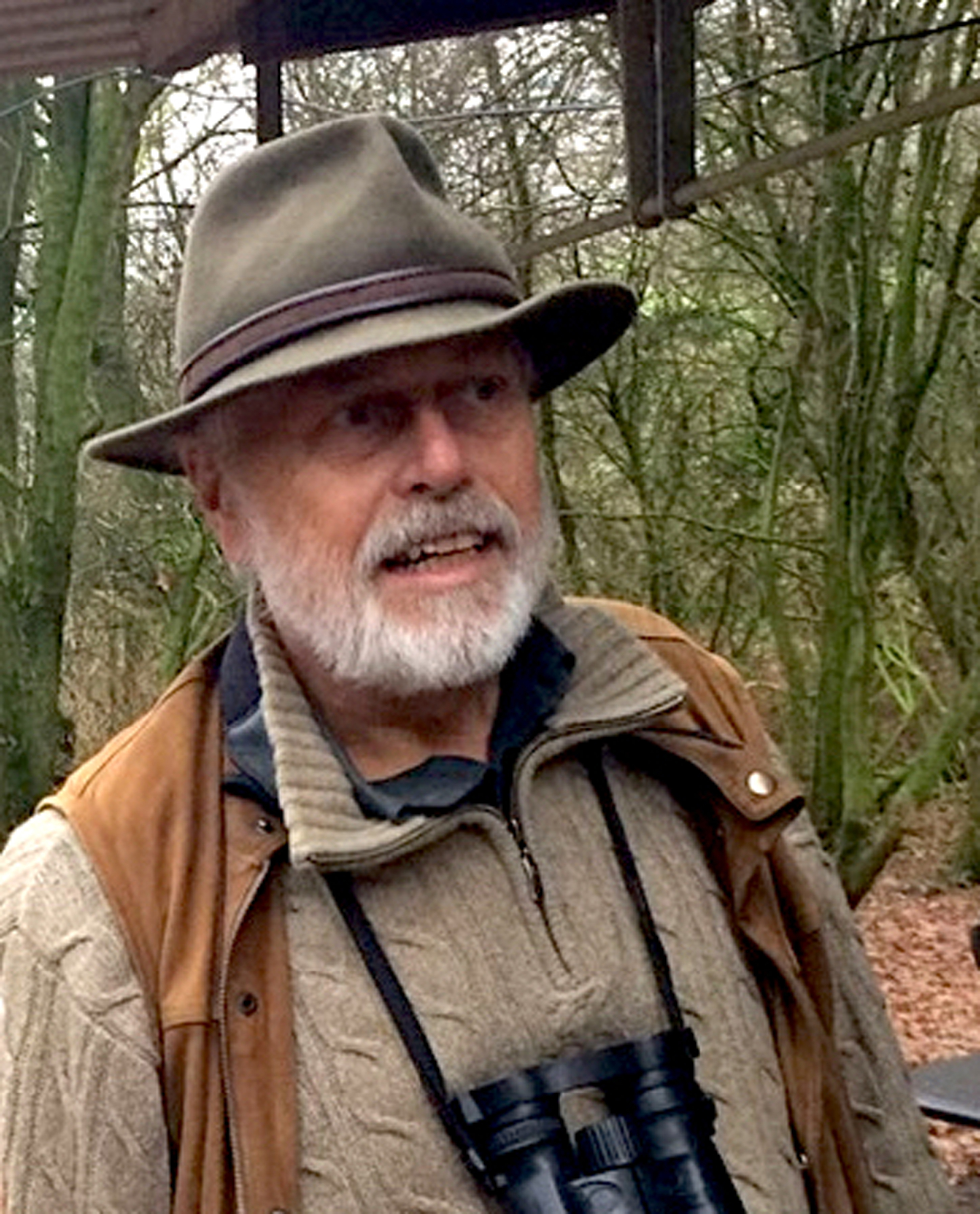 Gänsexperte Dr. Johan Mooij führt die Besucher kenntnisreich über die Bislicher Insel.