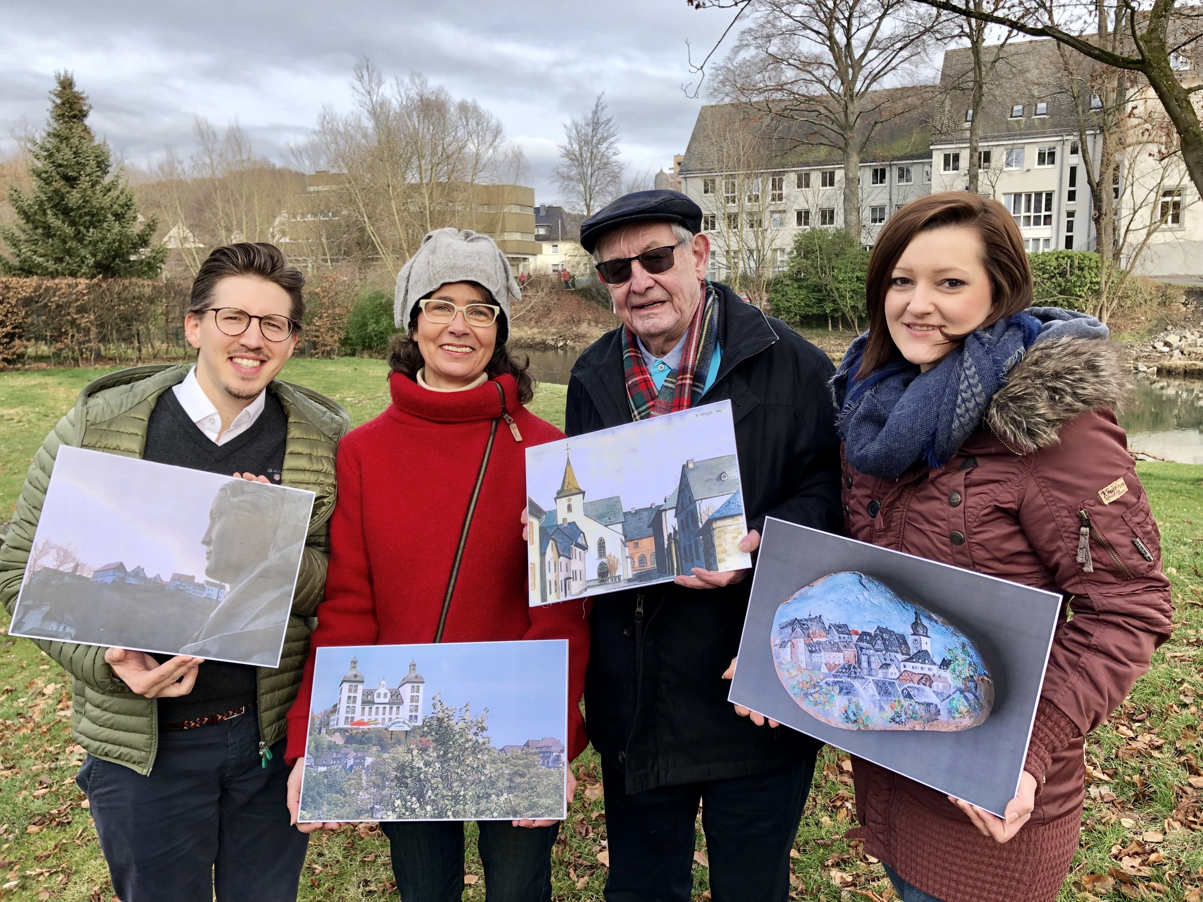 Von links: Manuel Farien, Antje Blume (beide WiA), Karl Mrzyk und Christina Hering.