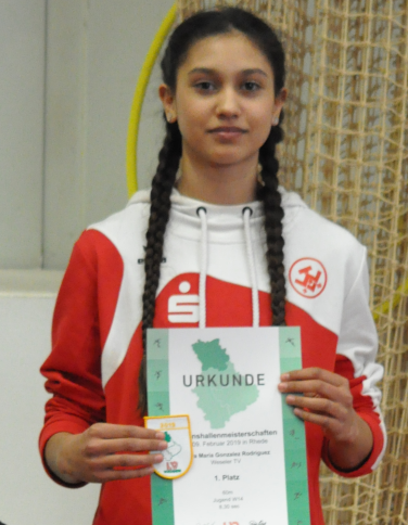Amira bei der Siegerehrung