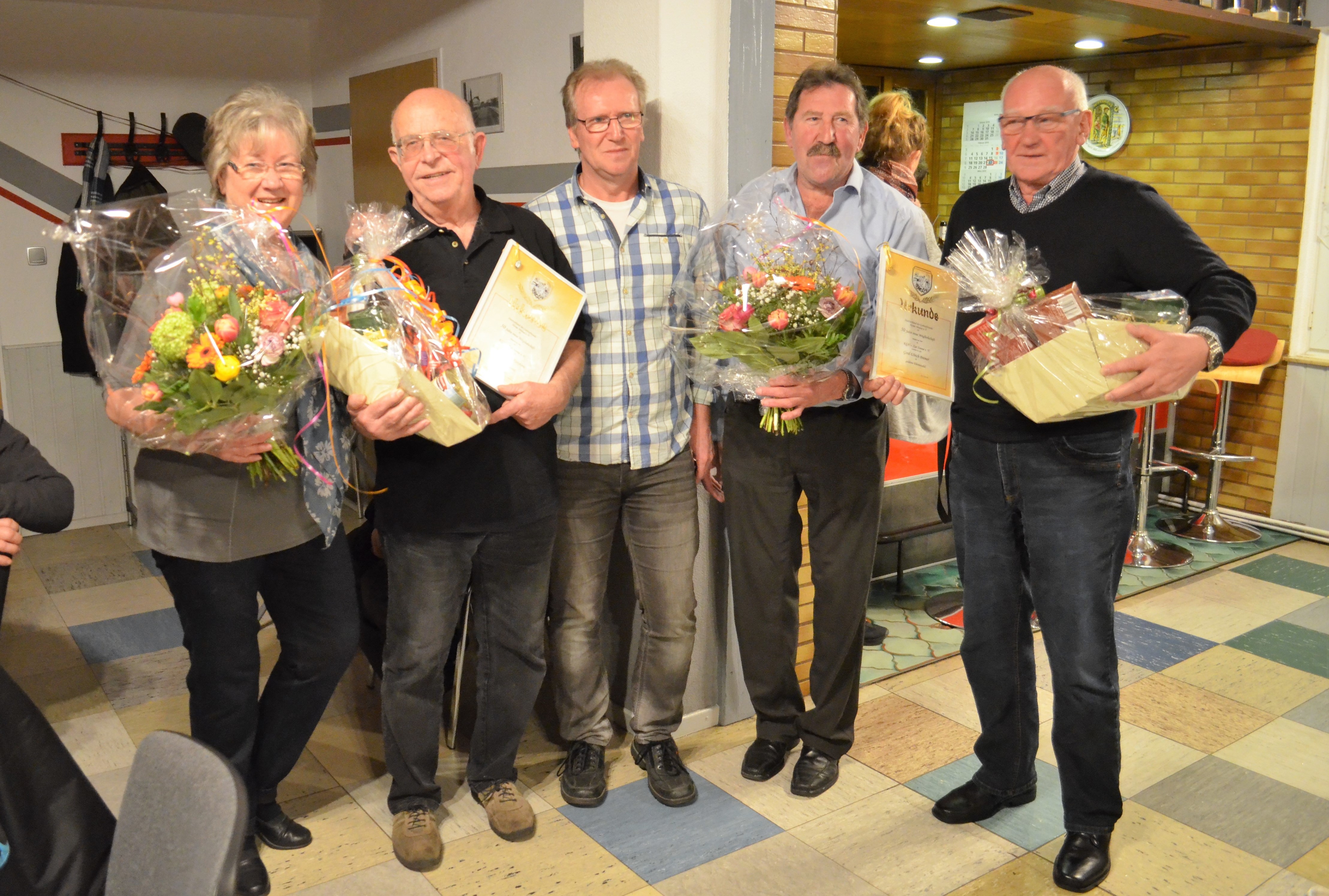 v.l. Erika u. Elmar Kosytorz, Volker Reitz, Alfred Friedrich, Ulrich Bremer