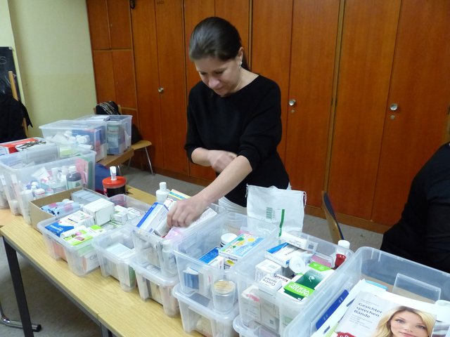 Praxisausstattung und Arzneien - alles stammt aus Spenden